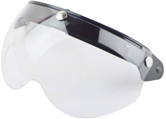 Dailygoods - Dailygoody - Universele motorhelm-lens - Retro vizier - Open helm met 3 drukknoppen - Doorzichtig - Windscherm - Geschikt voor motorrijders - Kleur: d