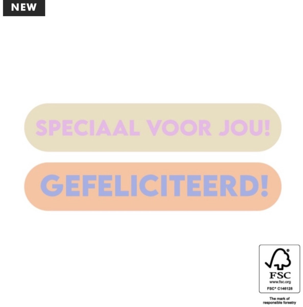 50x stickers | Gefeliciteerd! - Speciaal voor jou! | 80x15 mm | Sluitzegels | Cadeaustickers | Inpakken | Verjaardag | Traktatie
