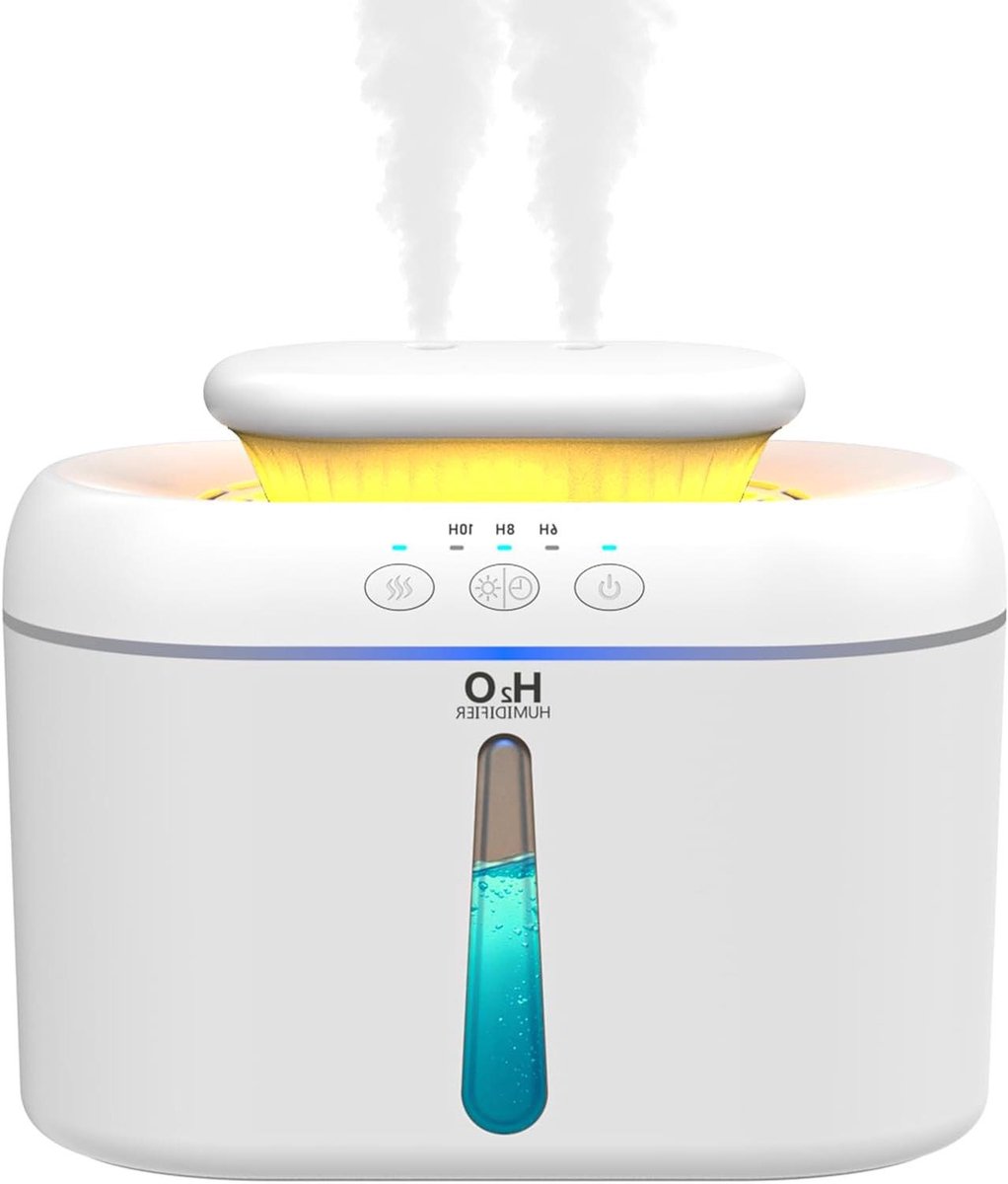 Luchtbevochtiger - Vernevelaar Kamer - Comfort Binnenklimaat - Stil En Zuinig - 2 Liter - Wit