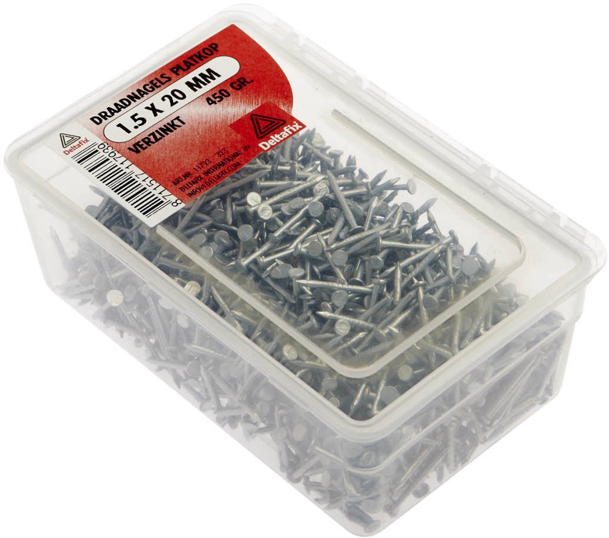 Draadnagel pk 1.5x20mm 450gr Deltafix