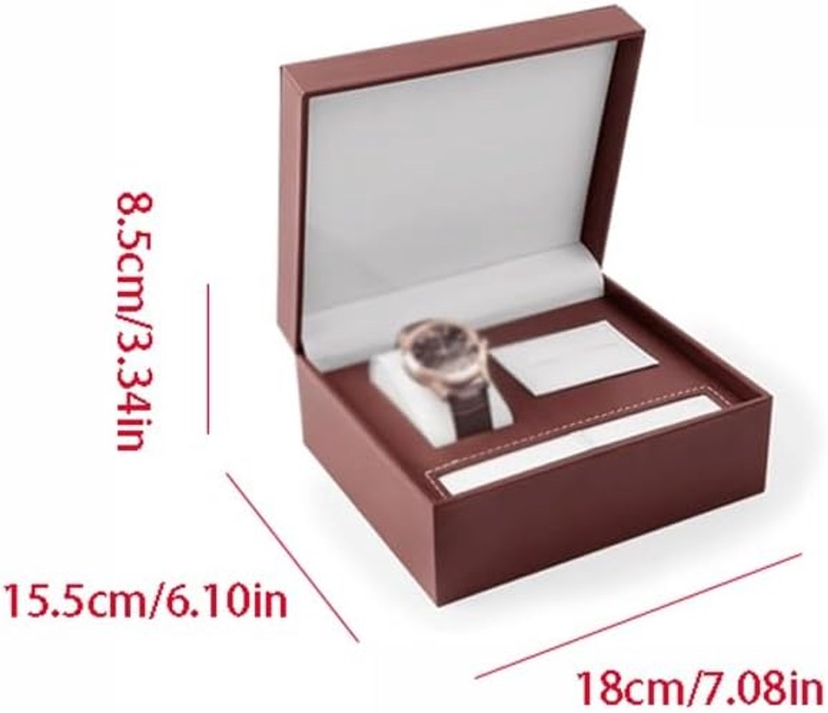 Opbergdoos voor horloges, horlogedoos van houtnerf, casual sieradendoosje, sieradengeschenkdoos, horlogedoos voor mannen-vrouwen