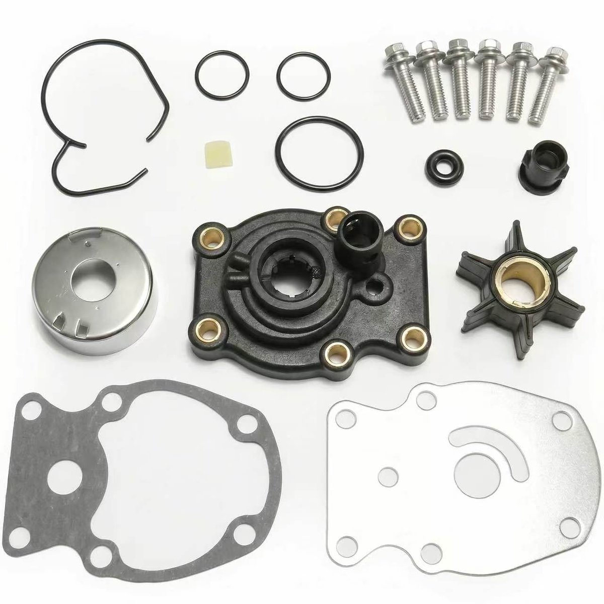 TEKROA® Buitenboordmotoren Water Pomp Impeller - Boottoebehoren -393630 is een speciale reserveonderdelenset voor het repareren van impellers voor Mercury- en Johnson-voertuigen