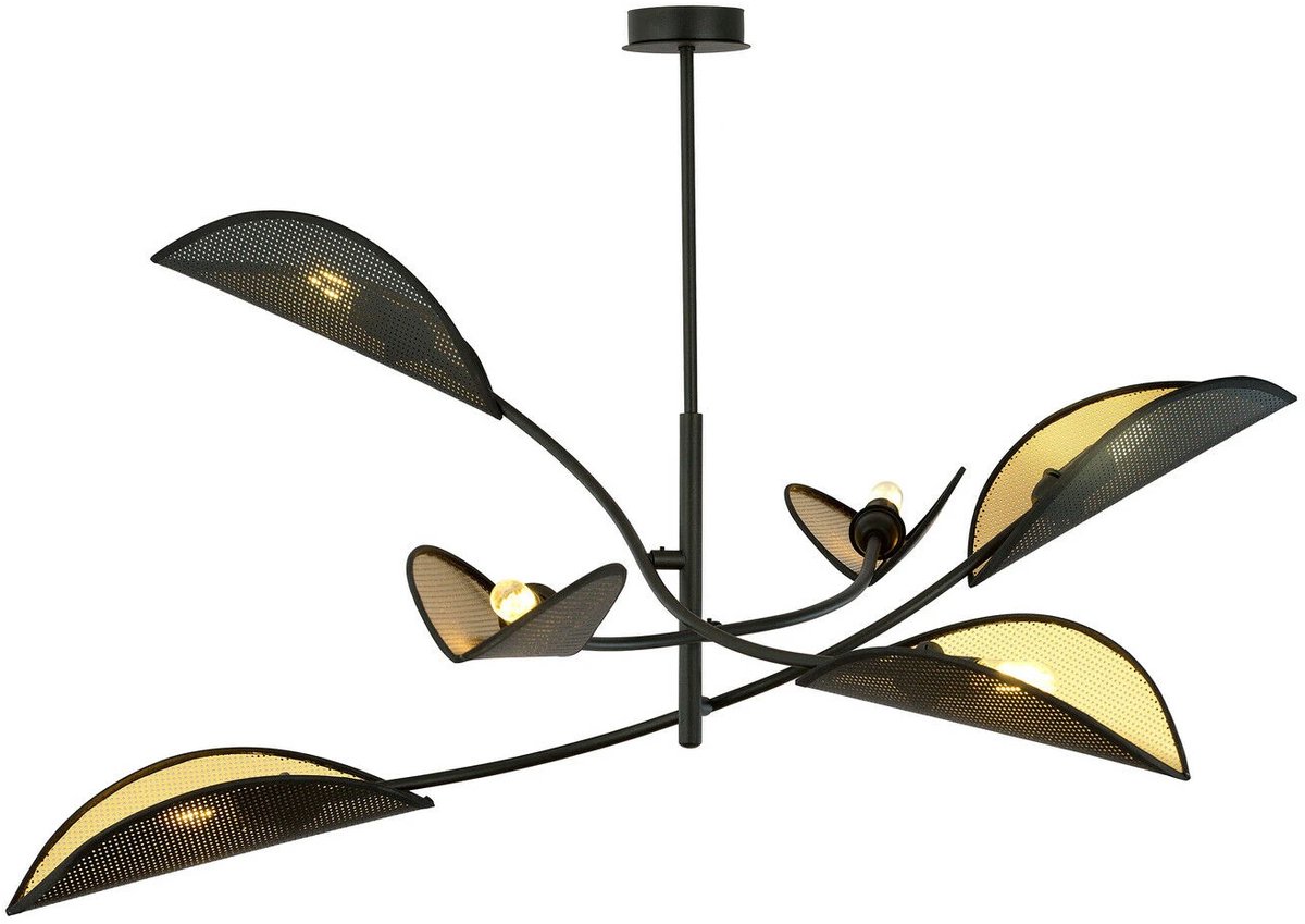 Ledl LOTUS 6 Hanglamp Zwart / Goud