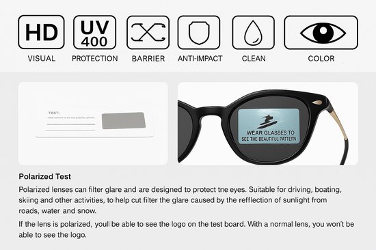 Kingseven piloten zonnebril - UV400 - Gepolariseerd - Zwart - Blackstar - K709 van Kingseven — afbeelding 3
