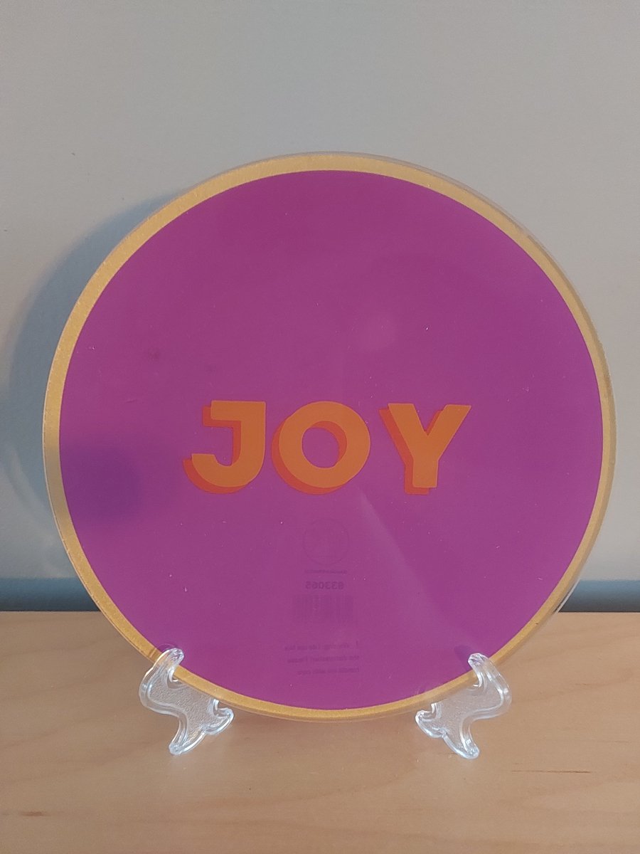 leuk bordje met de tekst : joy