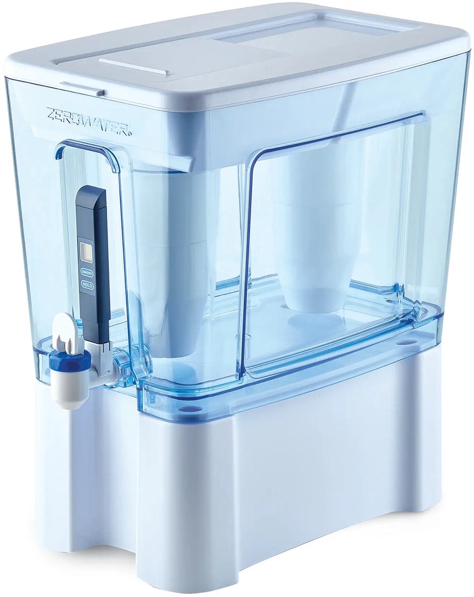 ZeroWater Waterfilter systeem 12.3 Liter - Inclusief 1 Filter en TDS meter - 5-traps Waterfilter systeem- Filtert PFOA, PFOS, lood, chroom, kwik en chloor