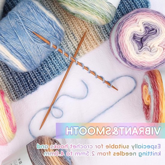 400 g (4 x 100 g) Haakgaren in Blauw en Geel, Duurzaam Katoen voor Breien en Amigurumi, 100% Polyacryl, Perfect voor Creatieve Projecten — afbeelding 4
