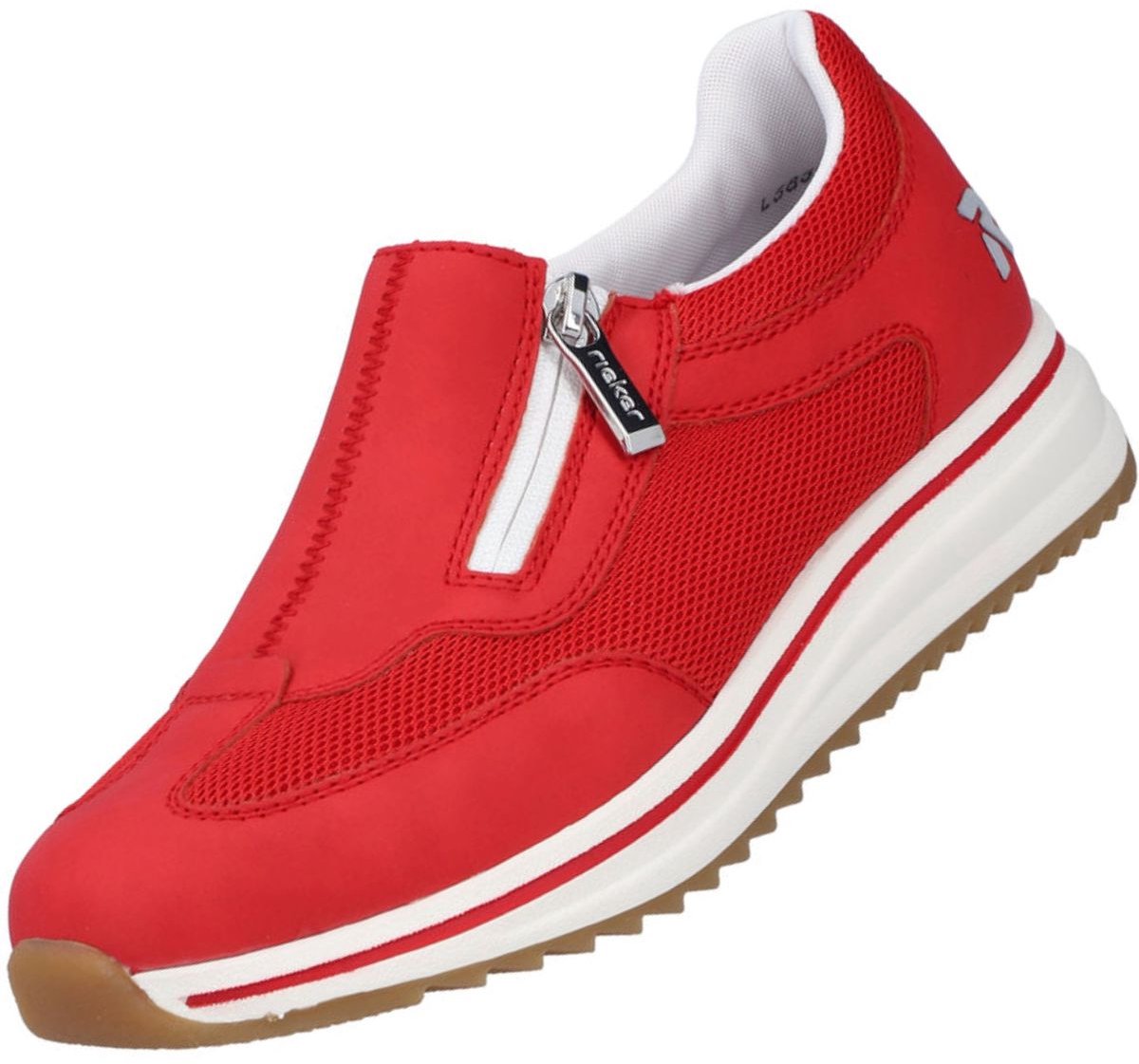 Rieker dames instappers rood - Extra breed