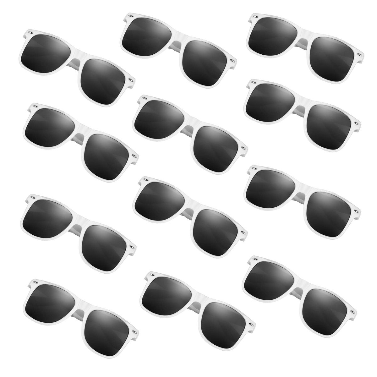 Dailygoody - OmGoods - Dailygoody - Party Zonnebril - Bulk 24 Stuks - UV400 Bescherming - Wit - Kinderen en Volwassenen - Perfect voor Feestjes
