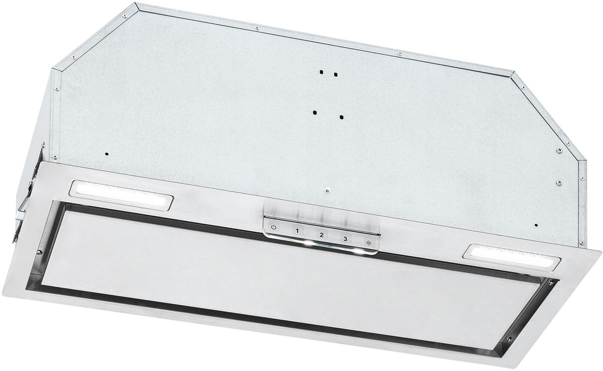 Klarstein Afzuigkap, Afvoer-afzuigkap met vaatwasserbestendig aluminium filter, Stille afvoer-afzuigkap, 380 m³/u luchtstroom, Wandkappen met LEDs, Afzuigkap voor wandmontage