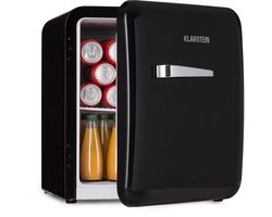 Klarstein Mini-Koelkast koelkast, minikoelkast voor drankjes, kleine koelkast, stille kleine koelkast, huidverzorgingskoelkast, vintage design, campingkoelkast, minikoelkast voor kamers, 0-10°C, 48 liter - Mini Fridge - Hotelkoelkast