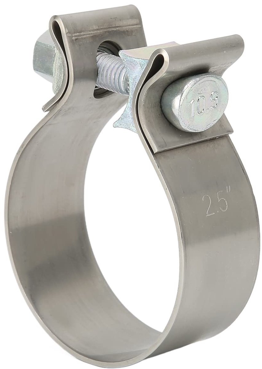 Dailygoody - Universelle Auspuffschelle - Roestvrij staal - Hoge kwaliteit - 2.5 inches - Dichting en klem - Geschikt voor auto - Staal