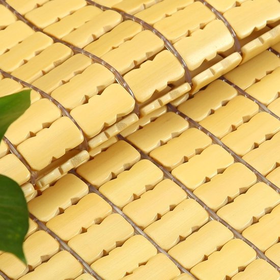 Zomerslaapmat Bamboe - Koelmat Mahjong - Koel Zomeren - Glad Gepolijst Bamboe - 70 cm x 150 cm - Natuurlijk — afbeelding 5