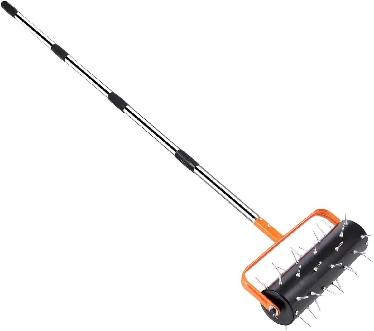 Grasbeluchter Roller - Gazonbeluchter Handmatig - Gazon Onderhoud - Roestvrij Staal - 143-179 cm - Groen