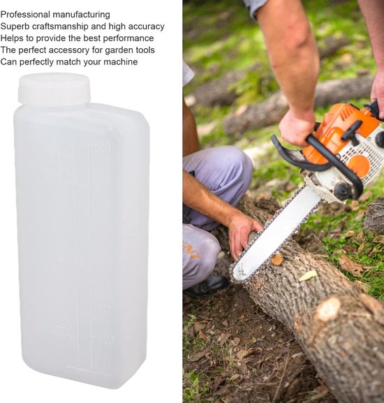 Brandstof Mengfles - Oliemengfles Mengcontainer - Tuingereedschap Onderhoud - Hoge Nauwkeurigheid - 600 ml - Wit — afbeelding 2