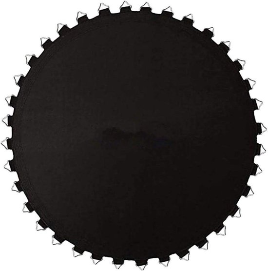 Trampoline Springmat - Vervangend Springdoek - Buiten Spelen - Versterkte Stiksels - Tot 3.7m Diameter - Zwart