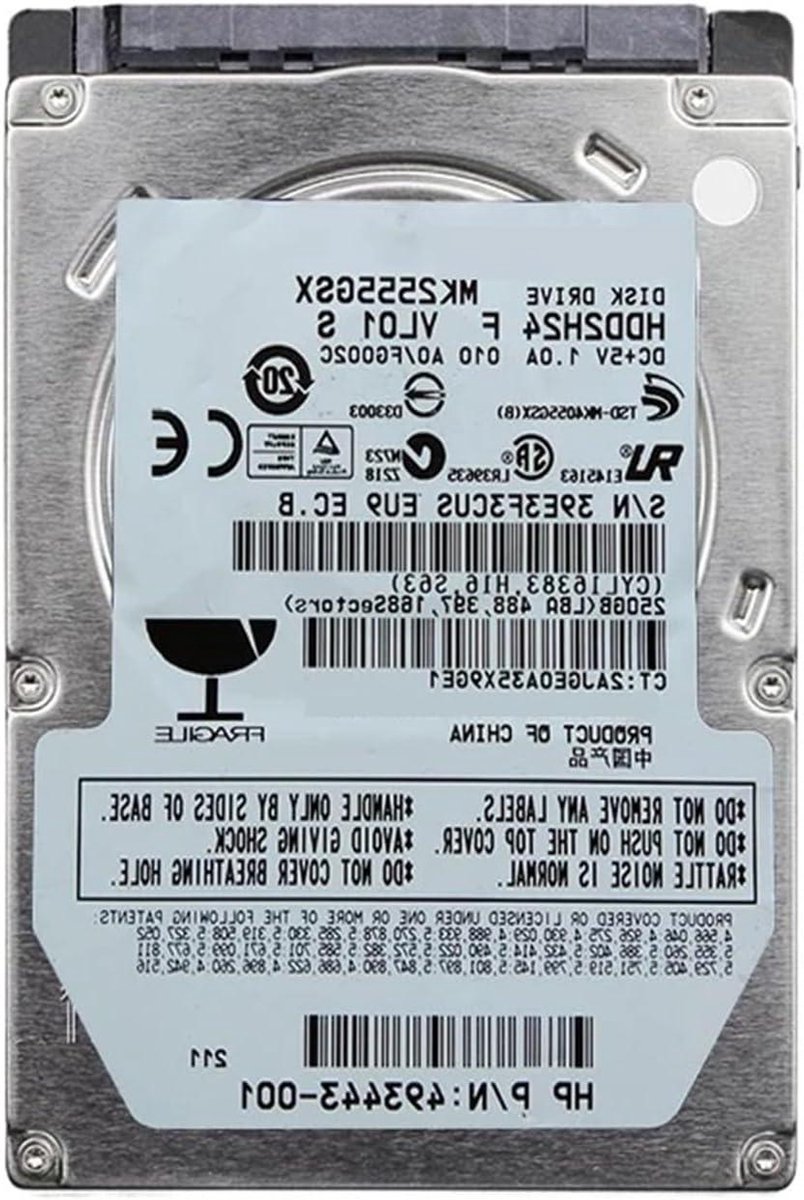 Interne Harde Schijf - HDD Laptop Schijf - Opslag Uitbreiden - 2.5 inch Formaat - 250 GB - Zwart