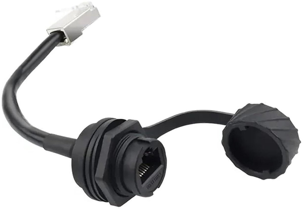 Ethernet Netwerk Adapter - RJ45 Signaaladapter - Netwerk Verbinding - Vertragingsvrije Montage - M20 208 mm - Metaal