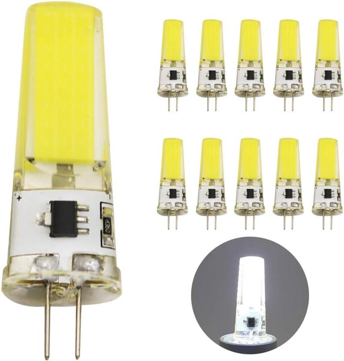 G4 LED Lampjes - COB Chip Gloeilamp - Huis Verlichten - Energiebesparend - 35 W - Koudwit