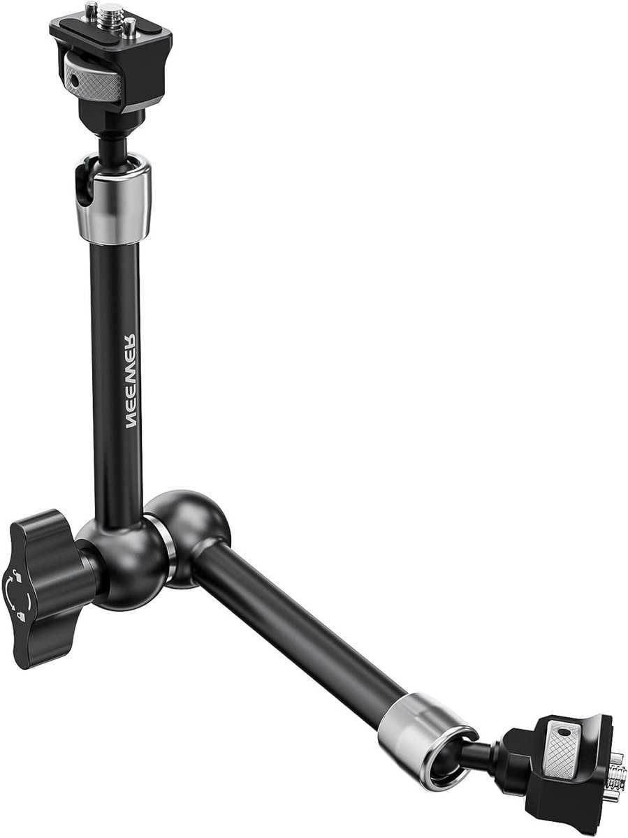 Hinged Magic Arm 11 Inch met 360° Balhoofden en Locating Pins voor Camera Monitor, Videolampen en DSLR Accessoires