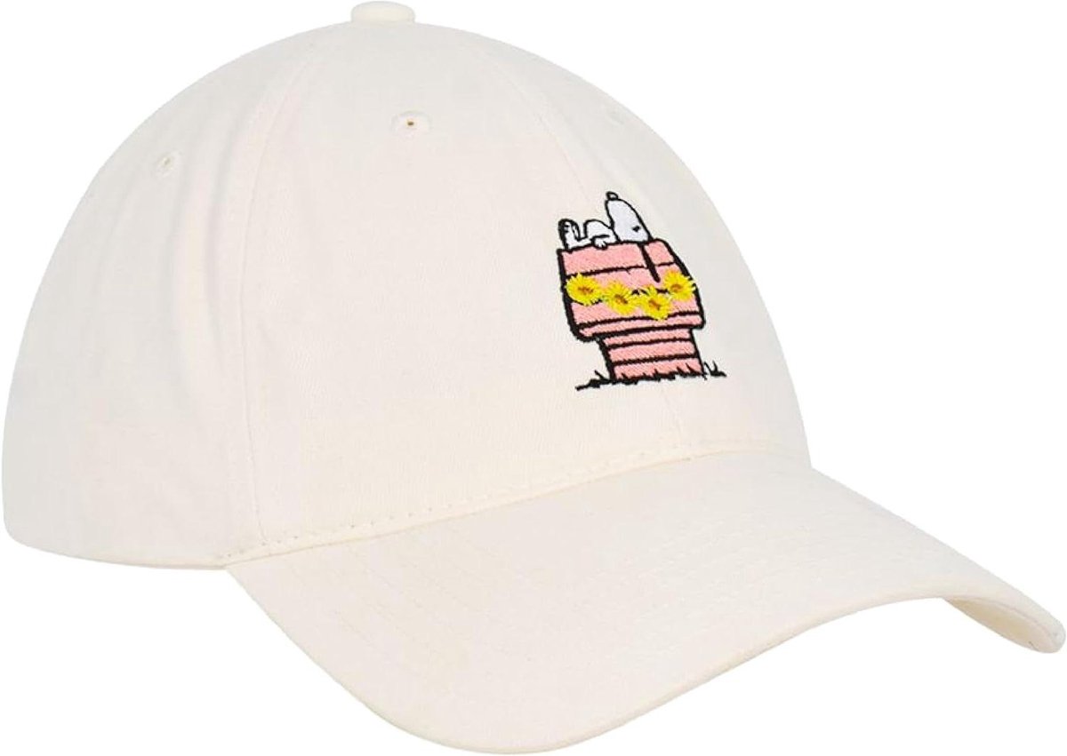 Snoopy Baseballpet - Peanuts Pet - Bescherming tegen zon - Officiële licentie - One Size - Khaki