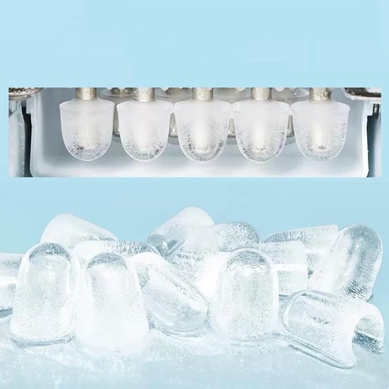 IJsblokjesmachine - Ijsmaker aanrecht - Drankjes Koelen - Compact Ontwerp - 270x250x307mm - Zilver — afbeelding 3