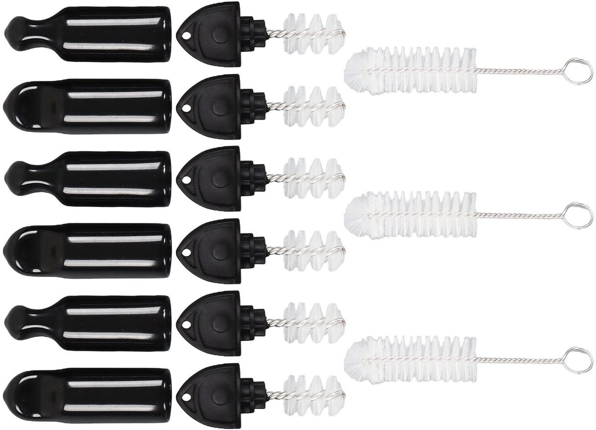 Dailygoody - Kraan Lange Borstels - Bierbrouwen - Hygiëneborstel - 13 x 7 x 4 cm - Biertap Accessoires - Geschikt voor Vaatjes - Zwart