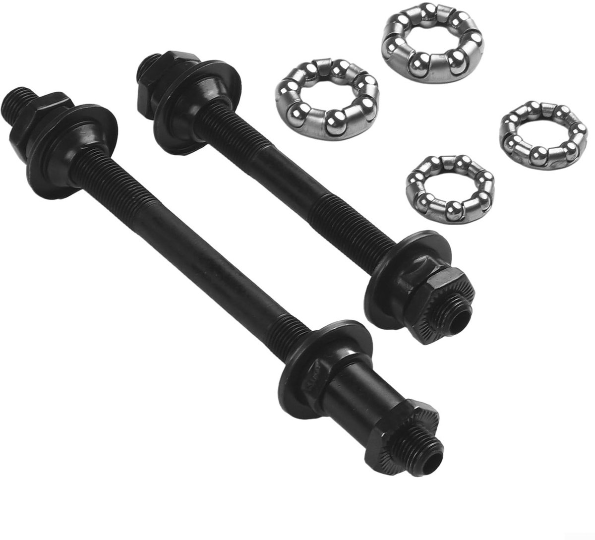 Dailygoody - Hub Axle Wiel As Spindel - Hoogwaardige Fietsaccessoire - Zwart - Achteras Set 108mm 145mm - Geschikt voor Racefiets en Mountainbike - Du