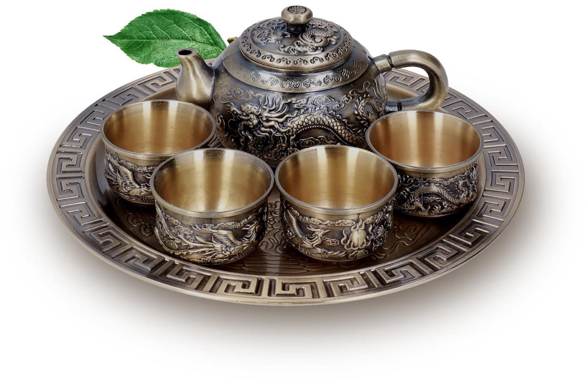 Dailygoody - Vintage Theepot Luxe - Marokkaanse Thee Set - Prachtige Thee Ketel en Kopjes