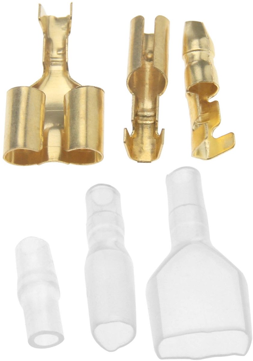 Dailygoody - Bullet Connectors - 70 stuks - Ideaal voor motor en scooter - Goud - Mannelijke en vrouwelijke aansluitingen - Geschikt voor auto, truck,
