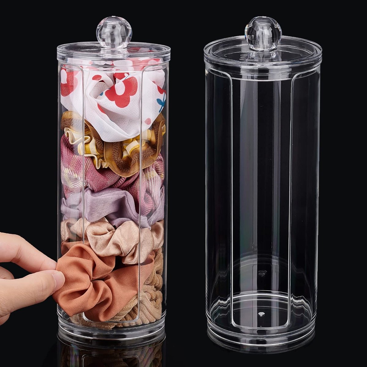 Dailygoody - OmGoods - Dailygoody - Scrunchie Organizer - Haaraccessoires - Handige U Slot - Transparant - Haarbanden - Perfect voor vrouwen - 2 stuks