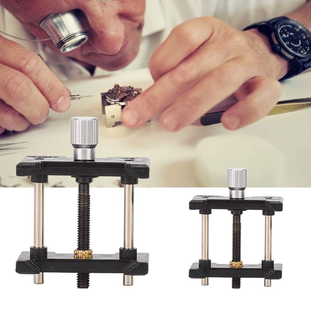 Dailygoody - Plastic Beweging Houder - Horlogemakers Gereedschap - Duurzaam en Handig - Voor Horloge Onderhoud - Geschikt voor Pocket Watches - 2-deli...