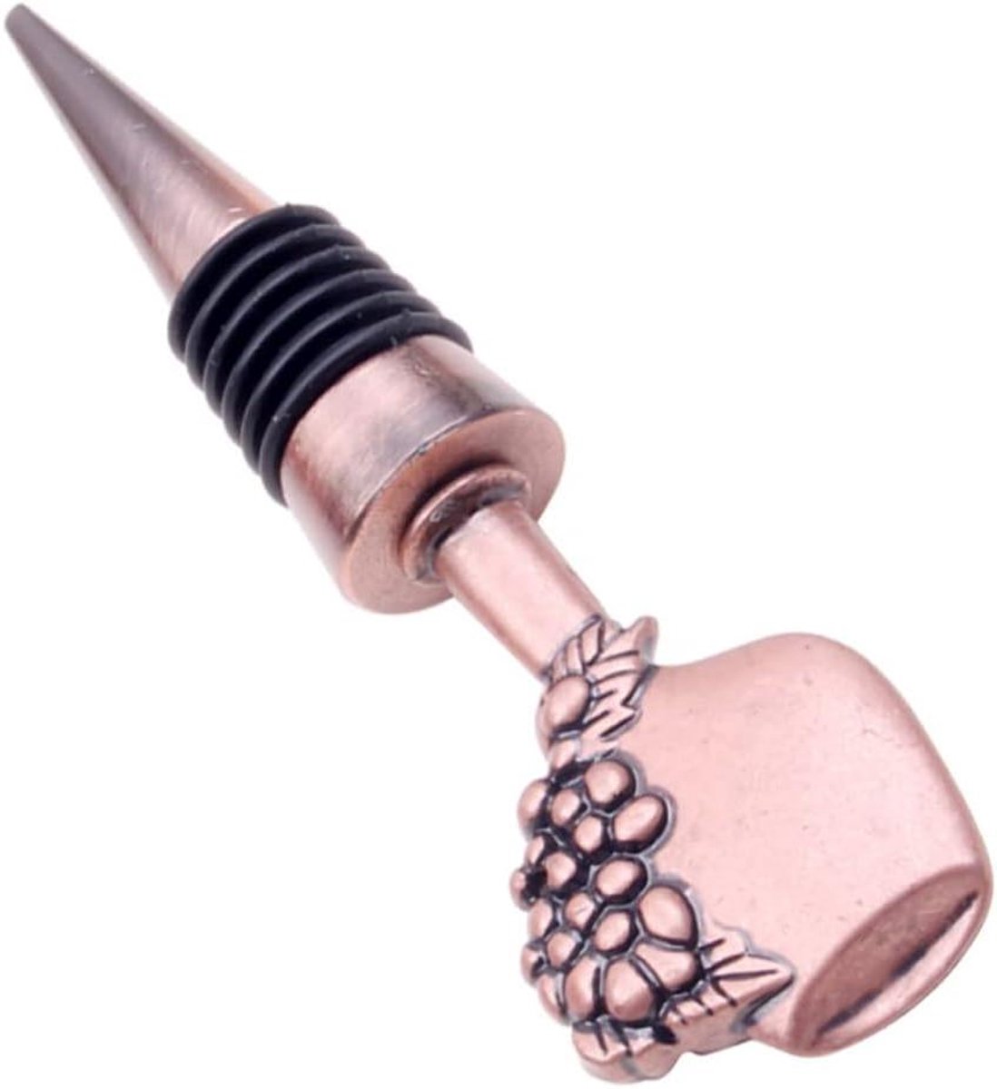 Flessenstop - Wijnstopper - Dranken Bewaren - Luchtdichte Afsluiting - 12 x 4 cm - Zilver