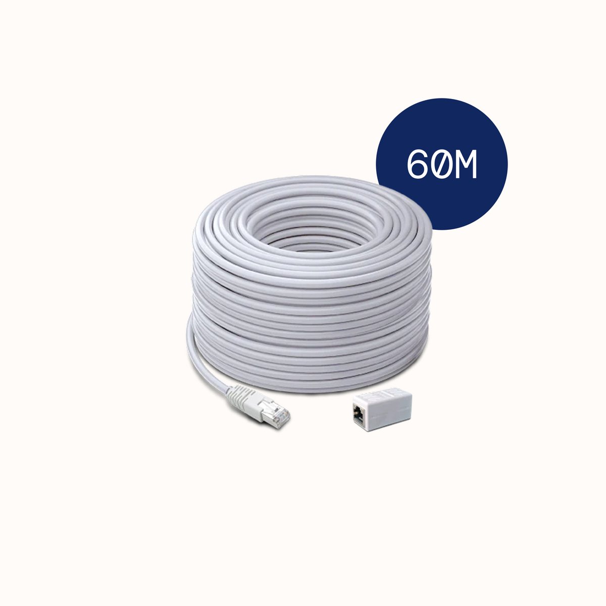 UL Rated 60m - Accessoiris - 60m - Ethernet Extension Cable w Extension Adapter - 200ft CAT5e Ethernet Extension Cable w Extension Adapter