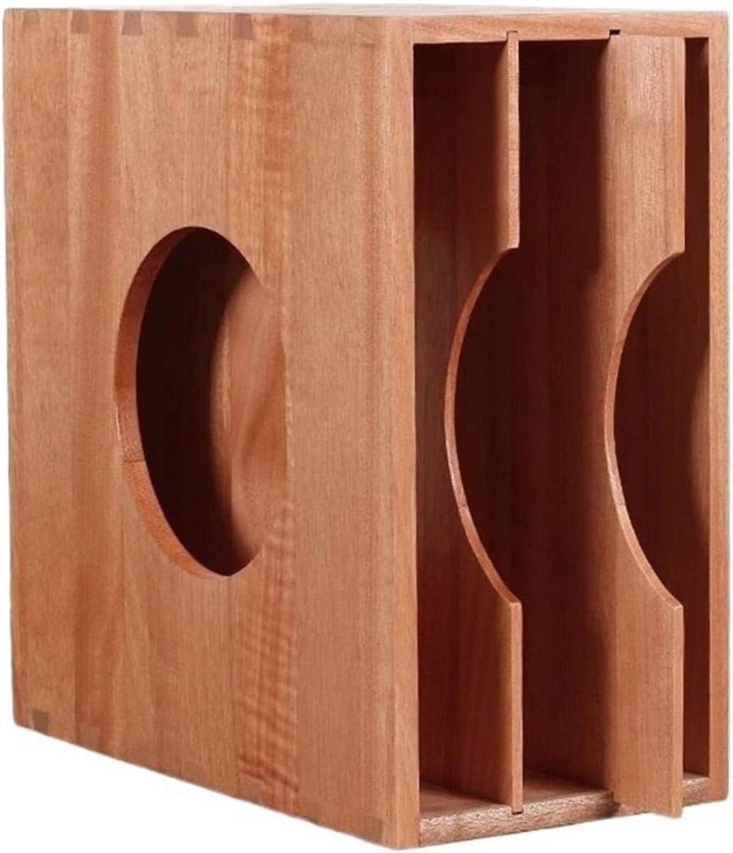 CD-standaard - Platenrek - Muziek Opbergen - Uitschuifbare plank - 35x18x355 cm - Houtkleur