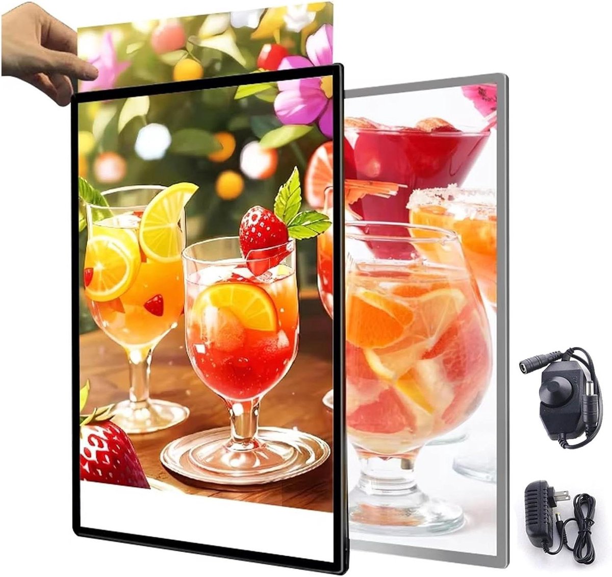 Led Lichtbak - Verlicht Frame - Reclame Tonen - Uitschuifbaar Ontwerp - 80x120cm - Zwart