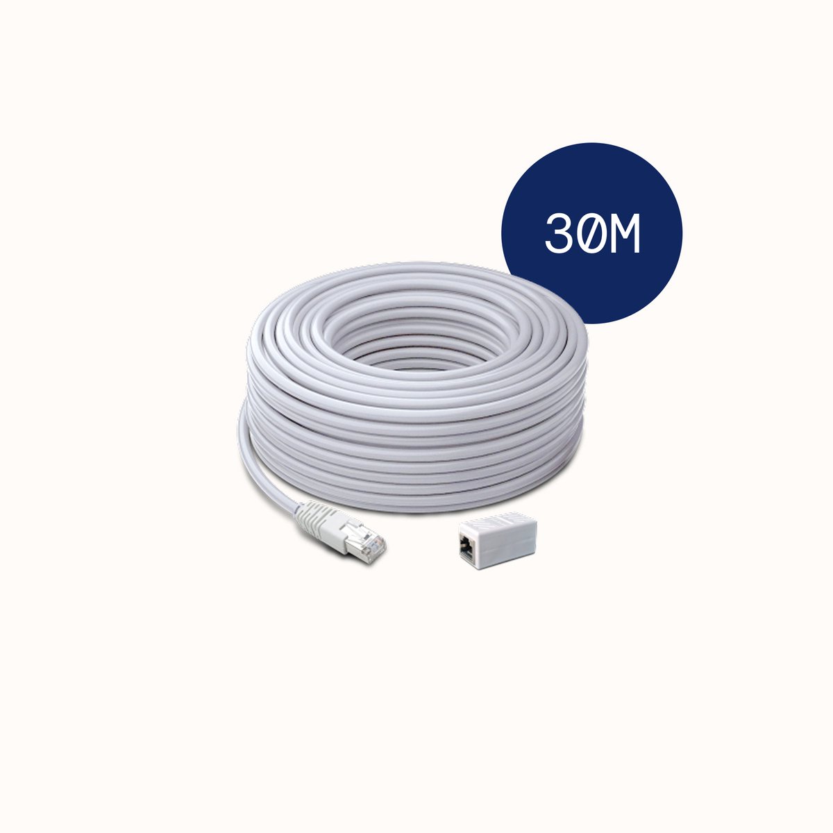 UL Rated 30m - Accessoiris - 30m - Ethernet Extension Cable w Extension Adapter - 100ft CAT5e Ethernet Extension Cable w Extension Adapter