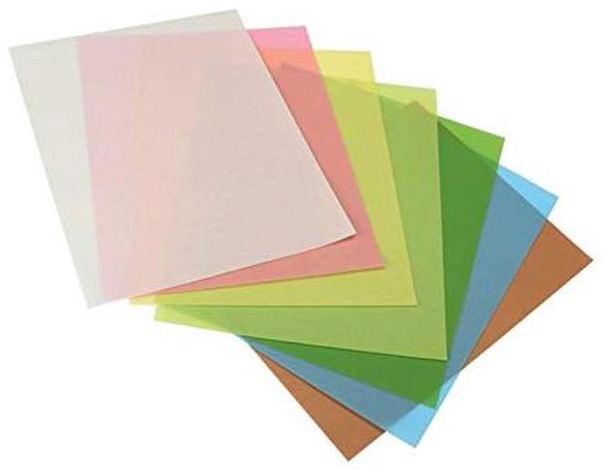 Polijstfolie Set - Schuurvellen Assortiment - Fijn Afwerken - Diverse Korrels - 7 Stuks - Zeven Kleuren