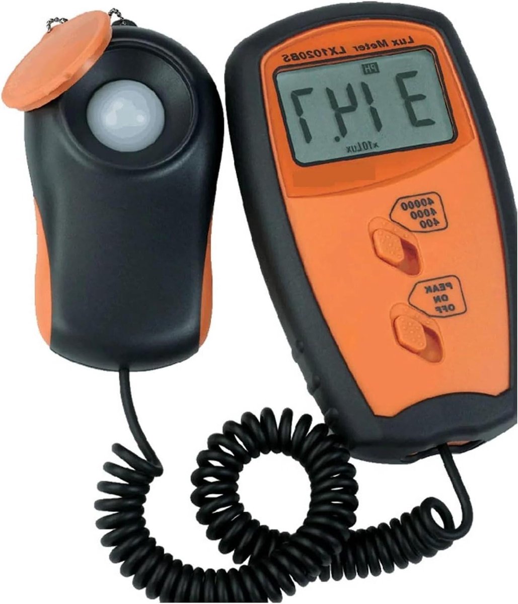 Lichtmeter - Luxmeter Digitaal - Verlichting Meten - Hoge Nauwkeurigheid - 40.000 Lux - Grijs