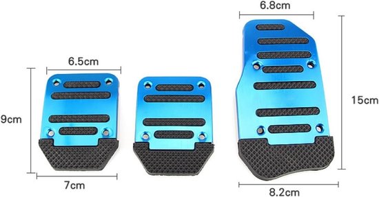 Auto Pedaal Covers - Voetpedaal Set - Verbeterde Grip - Antislip Ontwerp - 3 Stuks - Blauw — afbeelding 4