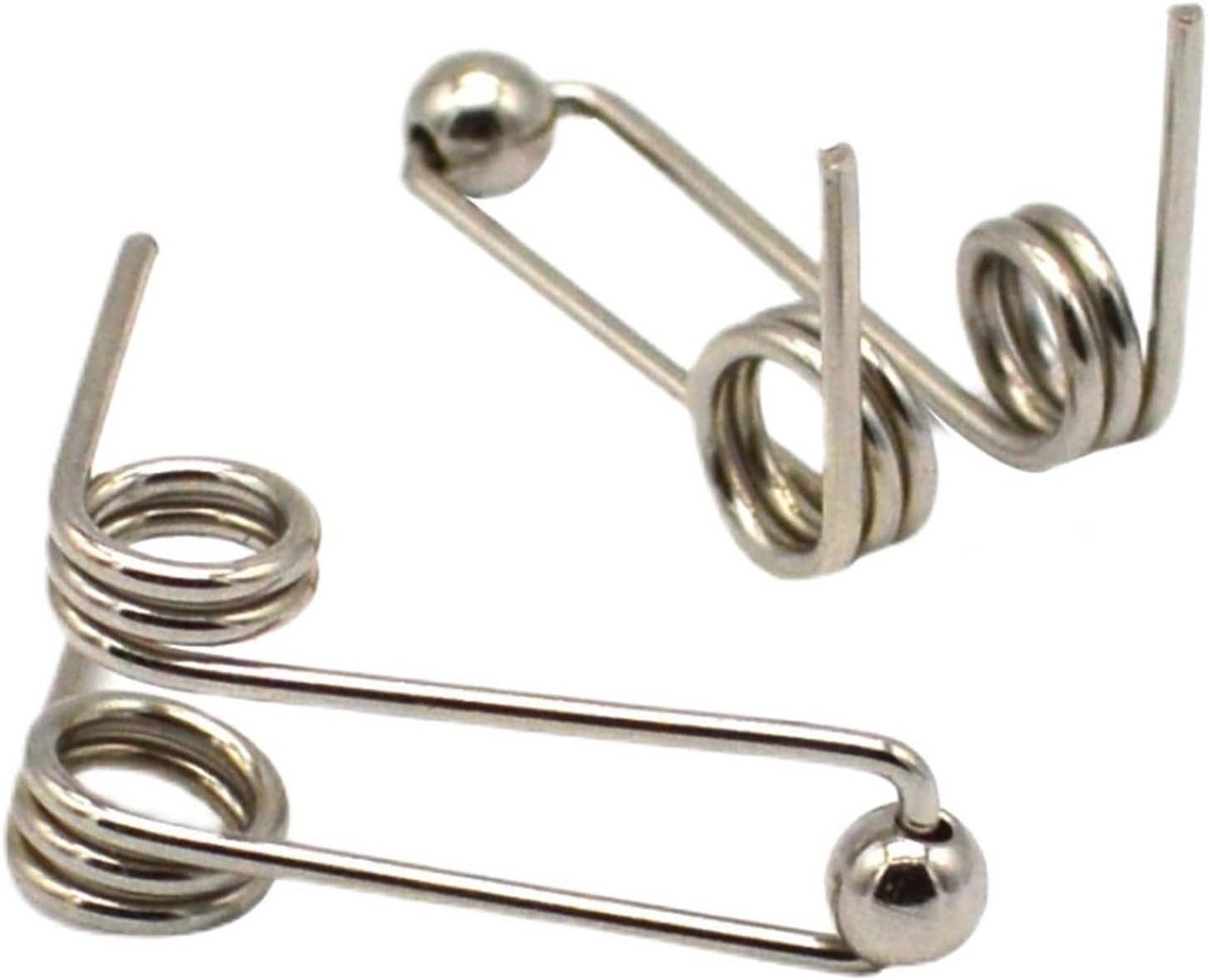 Vervangende veer - Dubbele torsieveer - Apparaten repareren - Hoge plasticiteit - 28 mm - Metallic