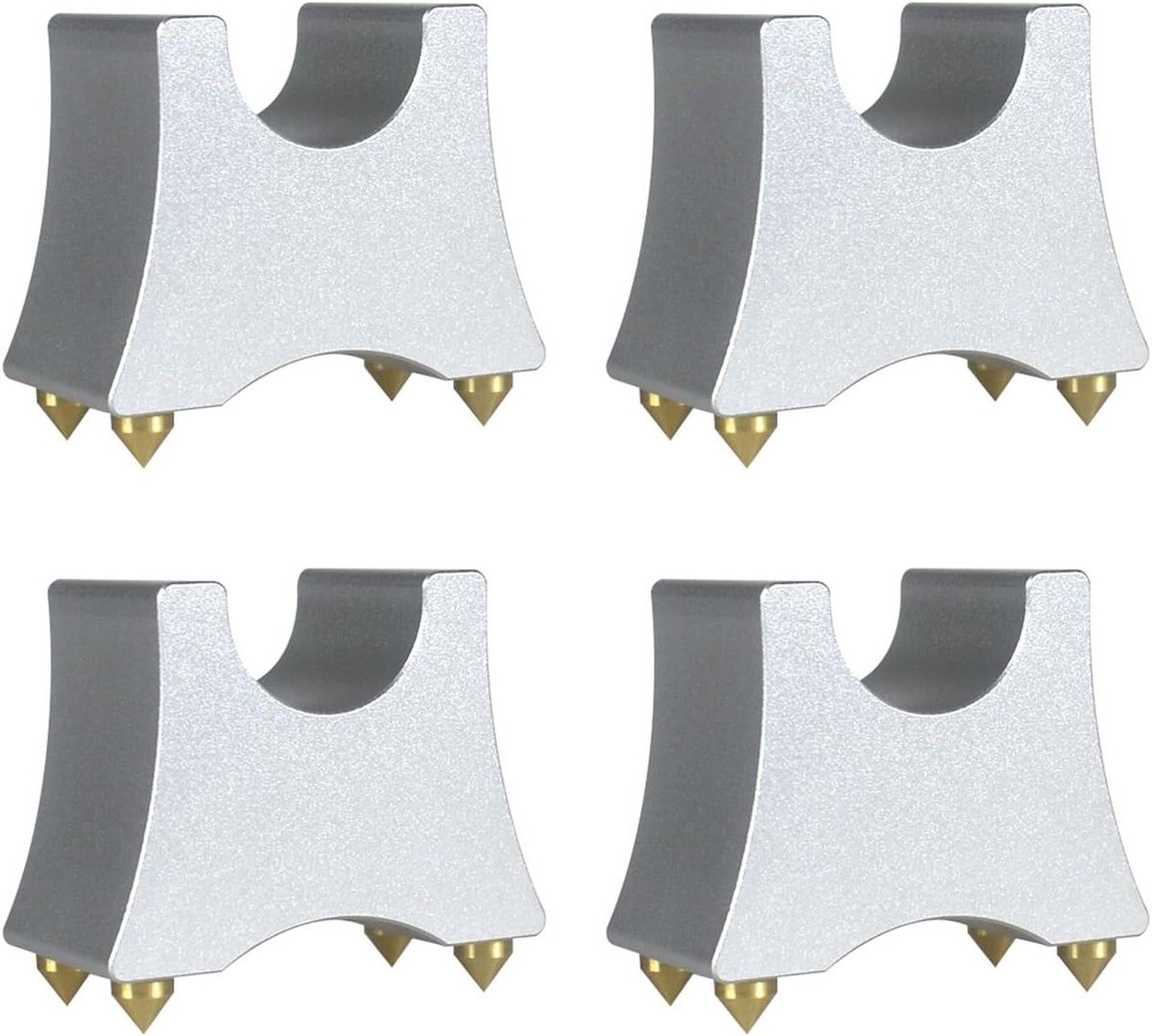 Luidspreker Spikes - Steun Voeten - Verbeter Geluid - Metaal Constructie - 4 Stuks - Zilver