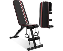 AWANG Utility Gewicht Banken Opvouwbare Kracht Training Bank, Verstelbare Gewicht Bench Lifting Sit Up Ab Bank, Thuis Gym Oefening Bank voor Full Body Workout (zwart)