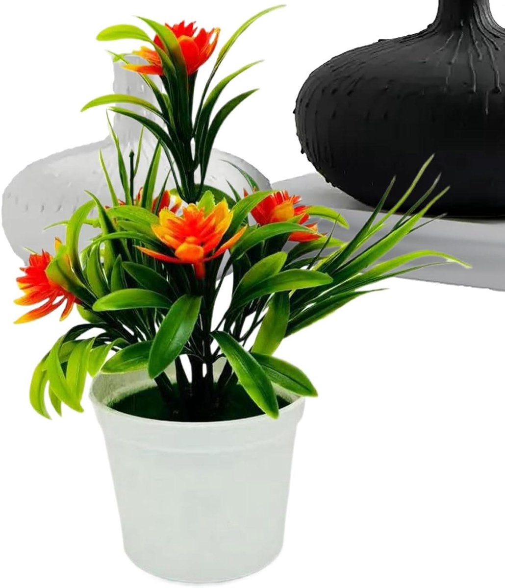 Kleine Kunstplanten - Nep Planten - Interieur Decoratie - Onderhoudsvrij - 10.4 cm Hoog - 