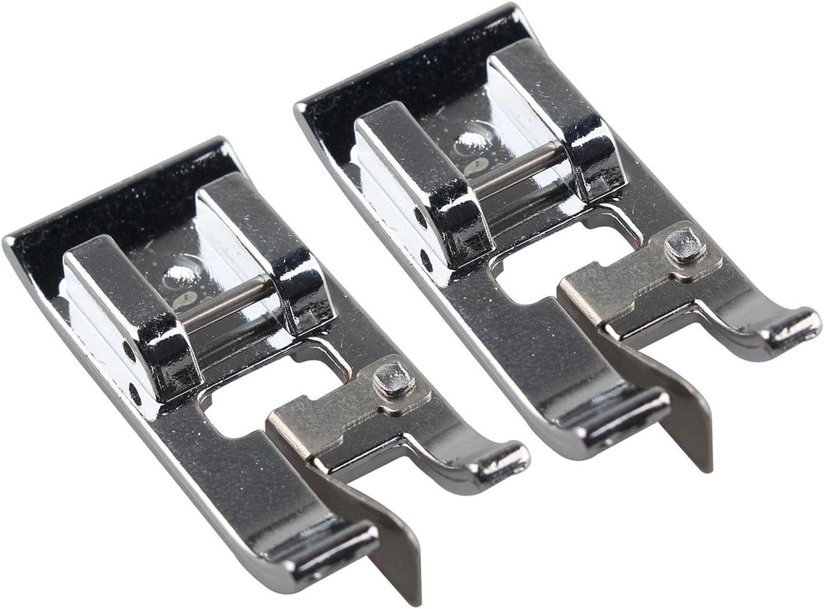 Naaivoet Set - Overlock Voetjes - Stoffen Afwerken - Metaal Constructie - 2 Stuks - Wit