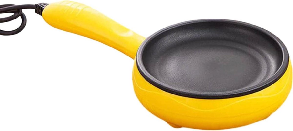 Eierpan Roestvrij Staal - Compact Keukengerei - Omeletten Bakken - Antiaanbaklaag - 15 cm - Geel