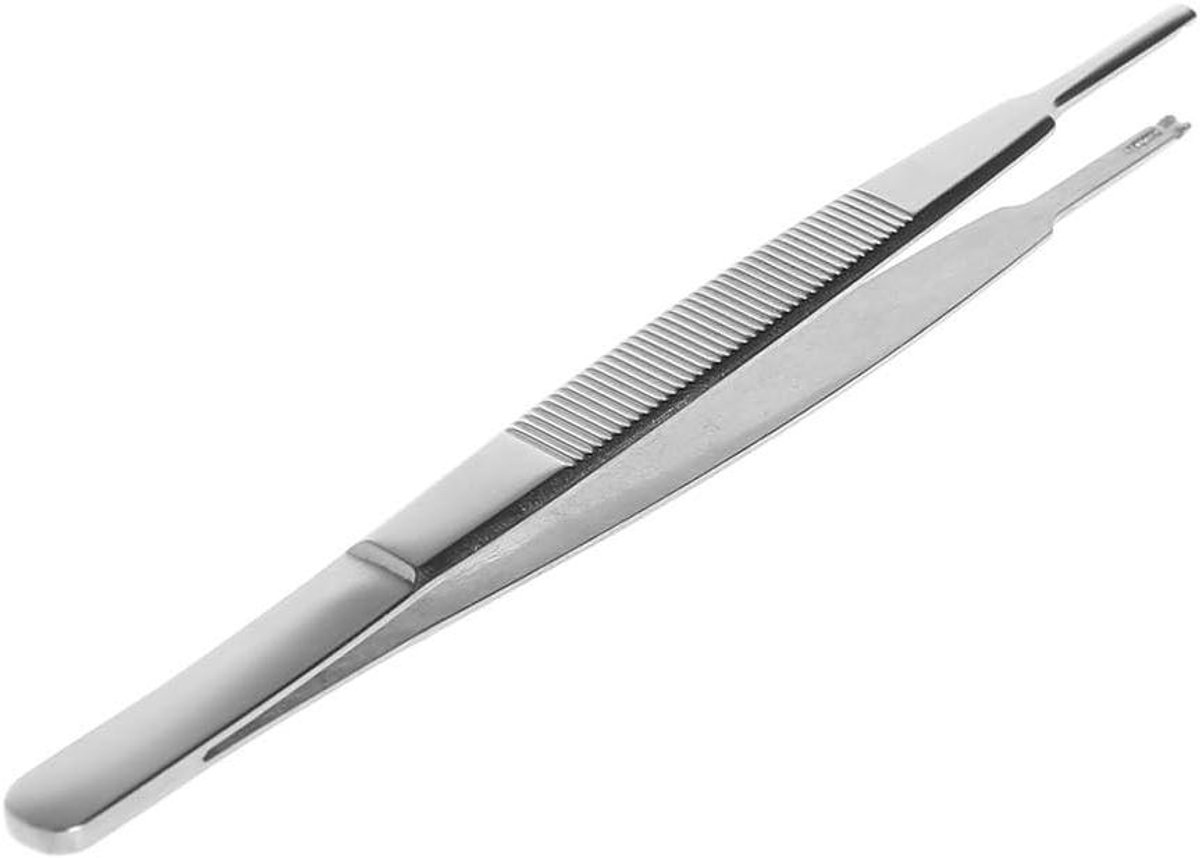 Pincet Set - Precisie Tang - Kleine Onderdelen Reparatie - Speciaal Concaaf Gat - 10.8 cm - Zilver