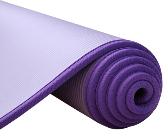 Dikke Yogamat - Oefenmat Fitness - Thuis Sporten - Extra Ondersteuning - 183 x 61 cm - Blauw — afbeelding 5