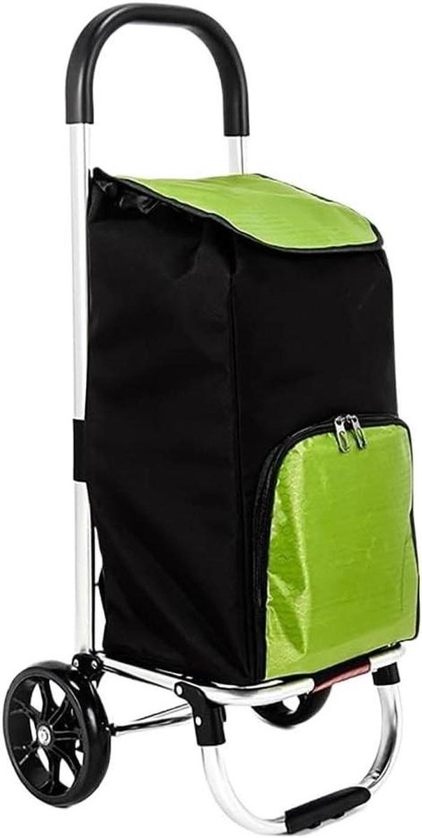 Boodschappentrolley - Winkelwagen - Supermarkt Bezoek - Traplift Wielen - 37L Capaciteit - Groen