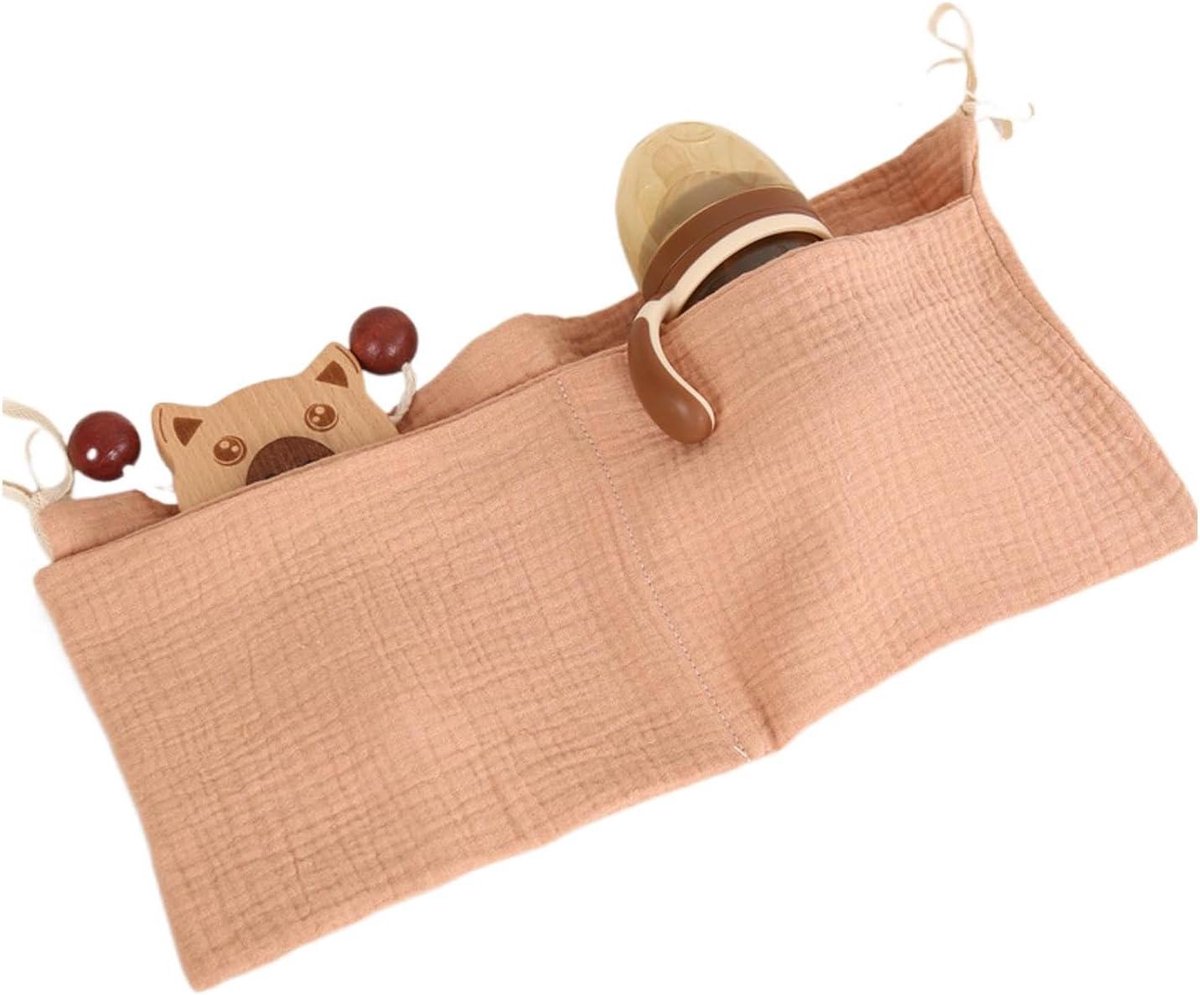 Opbergtas wieg - Luierorganizer - Babykamer organiseren - Eenvoudige installatie - 38 x 18 cm - Grijs